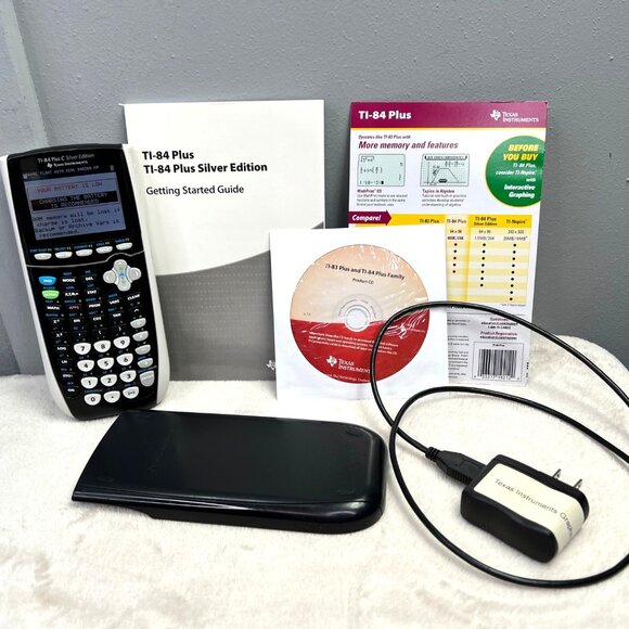 TI84 Plus C Silver Edition Graphing Calculator Complete Owners Manual - Picture 1 of 6
